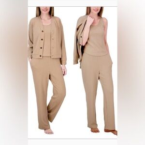 Live2Lounge 3Piece Women's Cable Knit Lounge Set Large NWOT